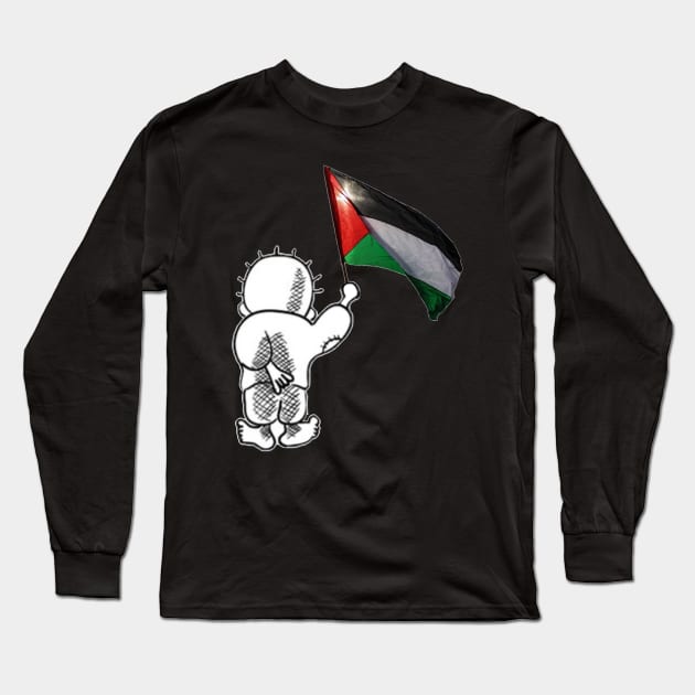 Handala - Free Palestine Symbol Long Sleeve T-Shirt by Bododobird